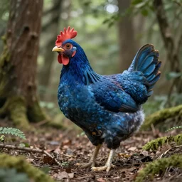 blue chicken in the forest. by Michael Garmash. 4k