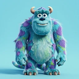 a retro style 3 d rendered monster, pixar