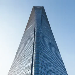 skyscraper with tapered top, photorealistic, slick, smooth, modern, futuristic, glassy, reflective streamlined
