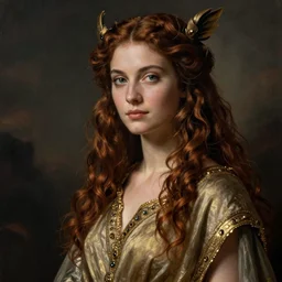 portrait of beautiful witch circe in the odyssey, art by leonardo da vinci
