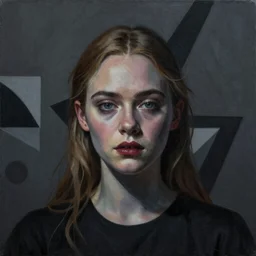 Elle Fanning in Bloodborne picture by Sachin Teng, asymmetrical, dark vibes, Realistic Painting , Organic painting, Matte Painting, geometric shapes, hard edges, graffiti, street art:2 by Sachin Teng:4