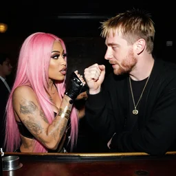 kurt cobain fighting with cardi b in a bar