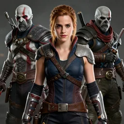 emma watson in gears of war destiny 2 overwatch witcher 3 god of war tomb raider cyberpunk 2 0 7 7 doom, highly detailed, extremely high quality, hd, 4 k, professional photographer, 4 0 mp, lifelike, top - rated, award winning, realistic, detailed lighting, detailed shadows, sharp, edited, corrected, trending