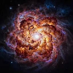 a cosmic explosion of a distant star cosmos hyperrealism 8k