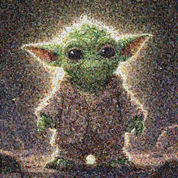 yoda illustration by genndy tartakovsky, backlight, dramatic lighting