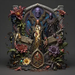 flowers, rotting, insects and praying of cletus kasady ultimate carnage thanos dementor doctor manhattan chtulu nazgul davinci, d & d, elegant, highly detailed, intricate, sharp focus, concept art, fantasy, matte, hearthstone, scary, decay, dmt, art by brock hofer and artgerm and greg rutkowski and alphonse mucha