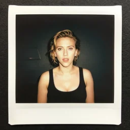 intimate polaroid photo of scarlett johansson in lost in translation