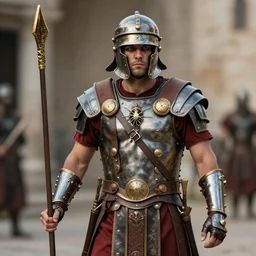 photograph of a steampunk roman gladiator, hyper realistic