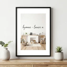 home design artwork with the text by anne - laure n 6