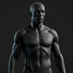 : black human with maze pattern skin all over hyper detailed art station  dalle2  unity contest winners unrealengine trending on artstation,cinematic, hyper realism, high detail, octane render, 8k