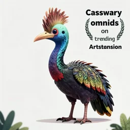 cassowary, lovecraftian, omnious, trending on artstation, highly detailed, nature, digital art, award winning, cartoony