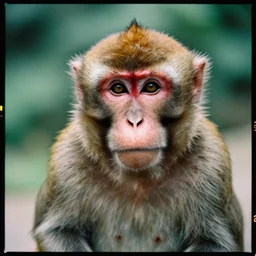 monkey portrait, KODAK Portra 400