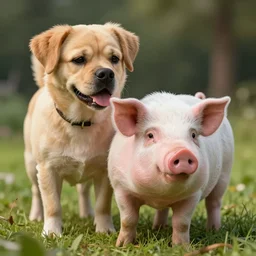 a fusion of a dog and a pig, hyperdetailed, artstation, cgsociety, 8 k
