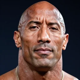 dwayne the rock johnson's face as a real rock