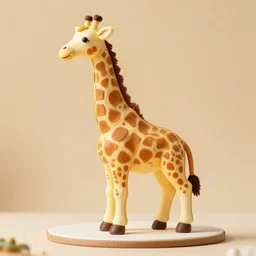 an advertisement photo of a huge cake in the shape of an giraffe