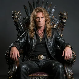 eddie from iron maiden sitting in a throne, moody lighting, 8 k resolution, octane render, trending on artstation, by h. r. giger and greg rutkowski