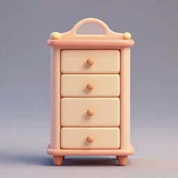 cute dresser. 3 d. 8 k. 4 k. uhd. miniature digital asset. symmetrical.