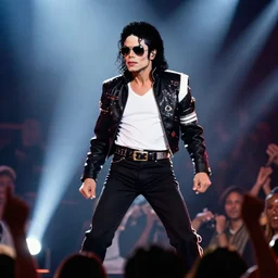 michael jackson 2 0 0 9 wearing billie jean outfit, aviator shades, solo dance, this is it style, crowd pov, spotlight, stage, photo real, motion blur, by himself, real life, performing, spotted, ultra realistic face, accurate, 4 k, movie still, uhd, sharp, detailed, cinematic, render, modern