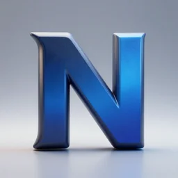 epic custom logo in the shape of the letter n, highly detailed, 4k, sharp focus, gradient, depth of field, blue, black, artstation, cgsociety, octane render,