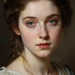 gentle ophelia, wonderful eyes, detailed face, an epic masterpiece of cinematic hyperrealism, elegant dress. intricate details, high quality, digital painting, hyperrealistic, gaston bussiere, j. k. leyendecker, craig mullins