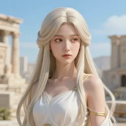 portrait of eris, the greek goddess of chaos, digital art, trending on instagram and artstation, 4 k, volumetric lighting, perfect art, at an ancient city, gapmoe yandere grimdark, trending on god's rays highly detailed, vivid color, cinematic lighting, perfect composition, 8 k, gustave dore, derek zabrocki, greg rutkowski, belsinski
