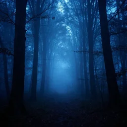 photograph of an rainy day in the forest by chris raimo art, scary, blue lights, 1 9 1 6, fog, atmospheric