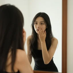me looking at the mirror