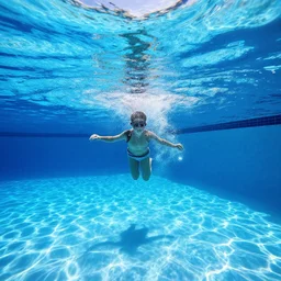 photo of a swimming pool underwater