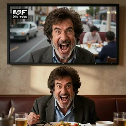 bob ross screaming restaurant security cam footage