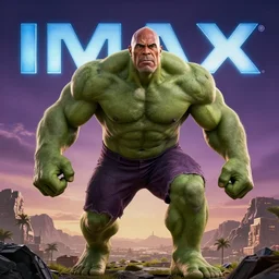 Dwayne the rock Johnson plays the Incredible Hulk in new ultra hd movie, IMAX