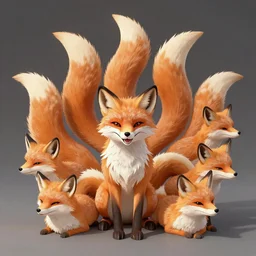 prompt fox with nine tails