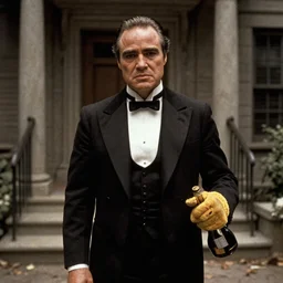 elmo starring in the gritty 70s drama, The Godfather
