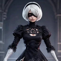 Walter White as 2B from Nier Automata, Nier Automata, Screenshot