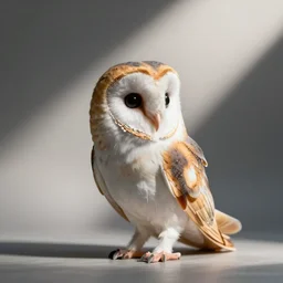 photo of a dragon that looks like a barn owl