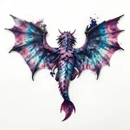 daebak tie - dye dragon tail wings neck neck neck splatterpaint staedtler tombow quill chris cold jean paul laurens greg rutkowski