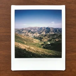 kurdish mountain, polaroid photo, high resolution,