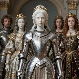 a masterpiece ultrarealistic ultradetailed portrait of beautiful full armored knight princess baroque renaissance. medium shot, intricate, elegant, by stanley artgerm lau, wlop, rossdraws, james jean, andrei riabovitchev, marc simonetti, background by james jean, light by julie bell, porcelain skin. global illumination. vfx