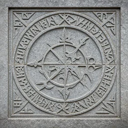 granite wall with intricate dwarven rune engravings | masterwork | hyperdetailed | hyperrealistic | stonework |