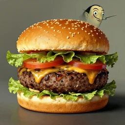 hamburger by salvador dali, trending on artstation, favorites on deviantart, high quality art. artwork masterpieces, award winning