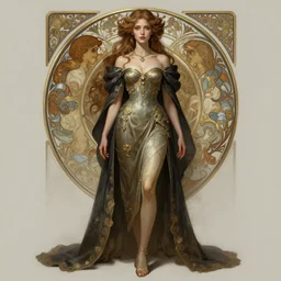 full body portrait of a terrible beautiful girl, d & d, fantasy, intricate, elegant, highly detailed, digital painting, artstation, concept art, smooth, sharp focus, illustration, art by artgerm and greg rutkowski and alphonse mucha