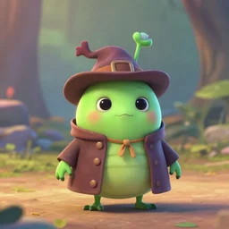 cute plague doctor larvae, disney pixar movie character