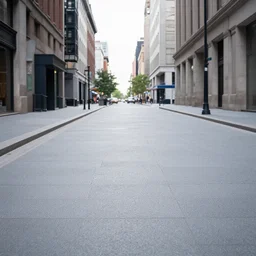 Photograph of an empty city street. Award winning photograph.