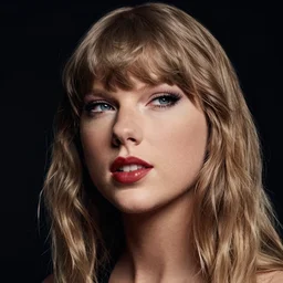 a front - faced clear close - up studio portrait of taylor swift looking slightly to the left, dramatic cinematic lighting, trending on artstation, fine details, 8 k, highly detailed, beautifully composed
