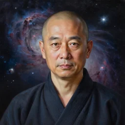 portrait of Tatsumaki drawn by Yusuke Murata in the space with nebulae, realistic painting, high definition, digital art, matte painting, very detailed, realistic