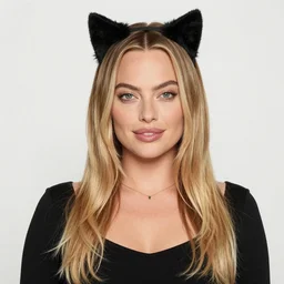Margot Robbie as a catgirl