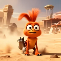 frame from movie rango (2011), movie madmax fury road (2015) in a sandstorm