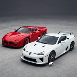 a mix between a ferrari, and lexus lfa, photo