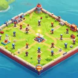 ship arena for mobile game in the style of brawl stras
