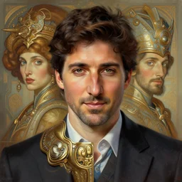 portrait justin trudeau hybrid jagmeet singh mix, sci - fi and fantasy, intricate highly detailed digital painting, artstation, concept art, smooth and sharp focus, illustration, art by tan zi and ayanamikodon and alphonse mucha and wlop