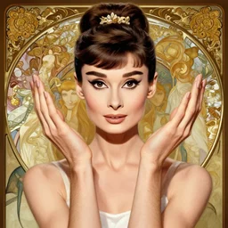 photography audrey hepburn with hands - up and hairy armpits, deep focus, intricate, elegant, highly detailed, digital painting, artstation, concept art, matte, sharp focus, illustration, art by artgerm and greg rutkowski and alphonse mucha and gil elvgren